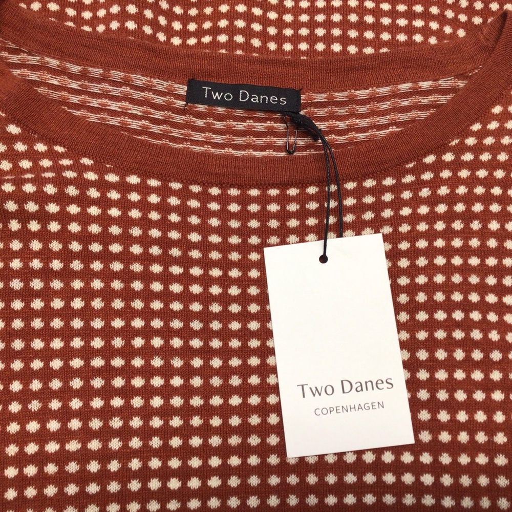 “NWT” TWO DANES COPENHAGEN 100% COTTON CREWNECK PULLOVER SWEATER SIZE LARGE - Picture 8 of 10